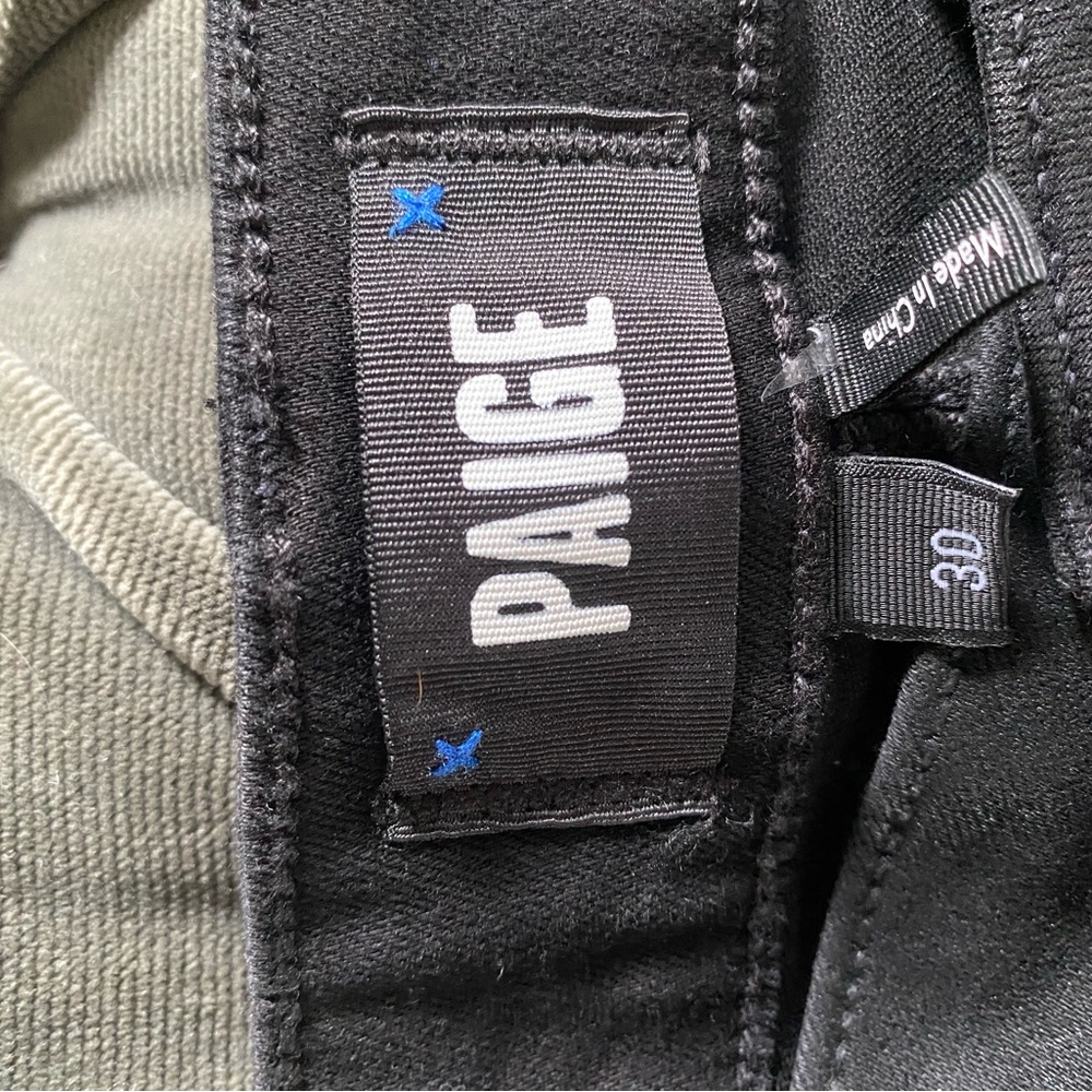 Paige Black Coated jeans (purchased at Anthropologie)